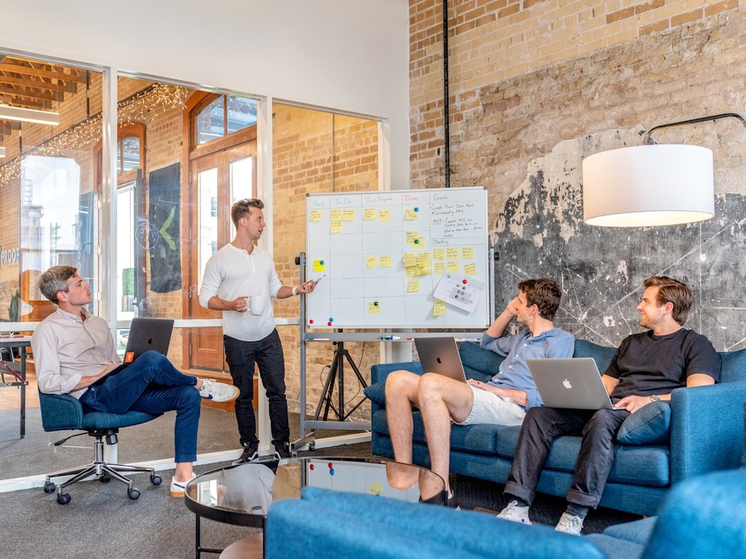 team meeting in office