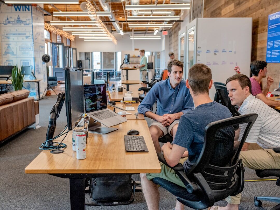 corporate team coding session
